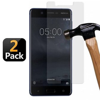 Nokia 5 2017 Screenprotector Beschermglas 2 STUKS