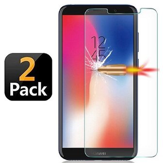 Huawei Y6 2018 Screenprotector Beschermglas 2 STUKS