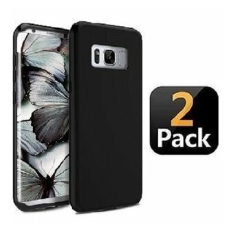 Samsung S8 PLUS Hoesje Siliconen TPU Zwart 2 STUKS