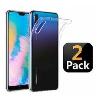 Huawei P30 Hoesje Siliconen TPU Transparant 2 STUKS