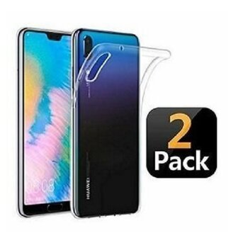 Huawei P30 Lite Hoesje Siliconen TPU Transparant 2 STUKS