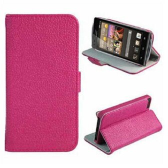 Huawei G6 4G LTE Hoesje Met Pasjeshouder Bookcase Roze