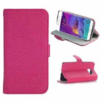 Samsung S6 Hoesje Met Pasjeshouder Bookcase Roze
