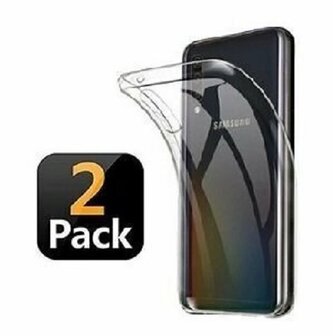 Samsung A50 Hoesje Siliconen TPU Transparant 2 STUKS