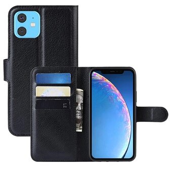 iPhone 11 Hoesje Met Pasjeshouder Bookcase Zwart