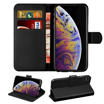 iPhone XS Max Hoesje Met Pasjeshouder Bookcase Zwart