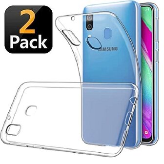 Samsung A40 Hoesje TPU Siliconen Transparant 2 STUKS