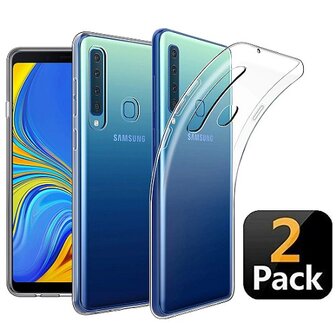 Samsung A9 2018 Hoesje TPU Siliconen Transparant 2 STUKS