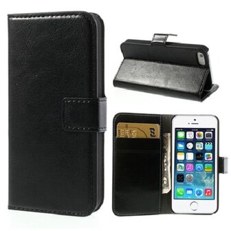 iPhone 5C Hoesje Met Pasjeshouder Bookcase Zwart