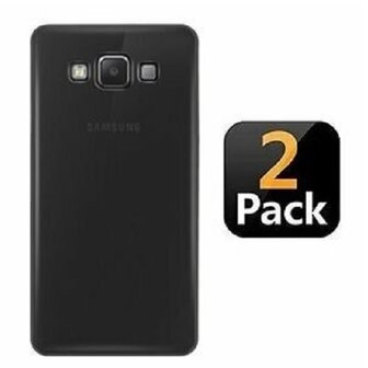 Samsung A5 2015 Hoesje Siliconen TPU Zwart 2 STUKS