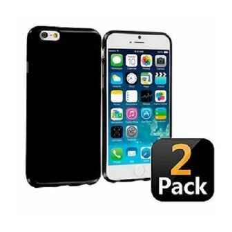 iPhone 6 PLUS 5.5 Hoesje Siliconen TPU Zwart 2 STUKS