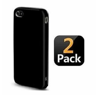 iPhone 5 5s SE Hoesje Siliconen TPU Zwart 2 STUKS