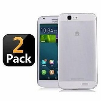 Huawei G7 Hoesje Siliconen TPU Transparant 2 STUKS