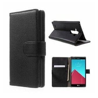 LG G4 Hoesje Met Pasjeshouder Bookcase Zwart