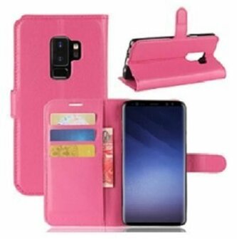 Samsung S9 Plus Hoesje Met Pasjeshouder Bookcase Roze