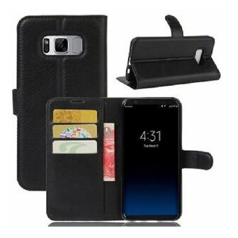 Samsung S8 PLUS Hoesje Met Pasjeshouder Bookcase Zwart