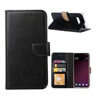 Samsung S10 Hoesje Met Pasjeshouder Bookcase Zwart