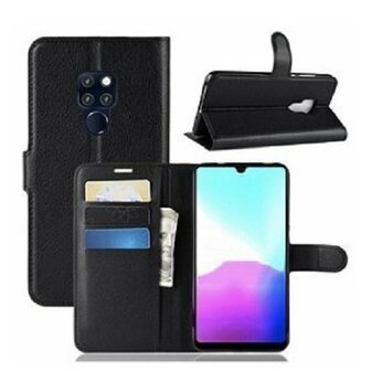 Huawei Mate 20 Hoesje Met Pasjeshouder Bookcase Zwart