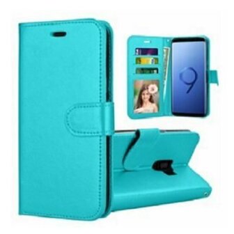 Samsung S9 Plus Hoesje Met Pasjeshouder Bookcase Turquoise