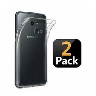 Samsung J4 Plus Hoesje Siliconen TPU Transparant 2 STUKS