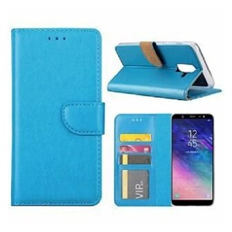 Samsung A6 Plus Hoesje Met Pasjeshouder Bookcase Turquoise