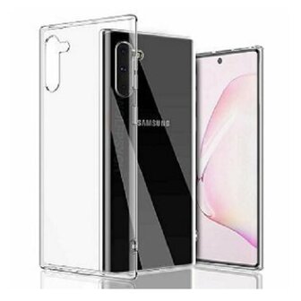 Samsung Note 10 Plus Hoesje Siliconen TPU Transparant 2 STUKS