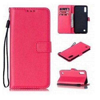 Samsung A10 Hoesje Met Pasjeshouder Bookcase Roze