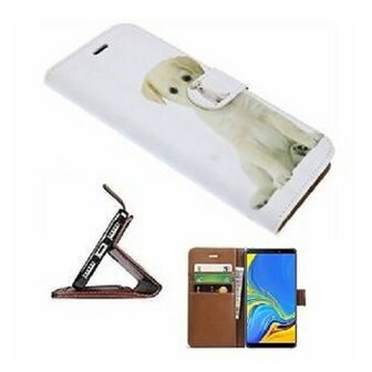 Samsung A9 2018 Hoesje Met Pasjeshouder Bookcase Puppy