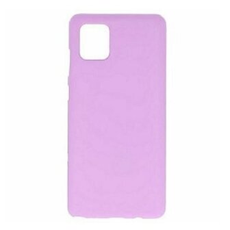 Samsung Note 10 Lite Siliconen Hoesje Pastelkleur Paars