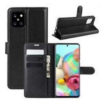 Samsung Note 10 Lite Hoesje Met Pasjeshouder Bookcase Zwart