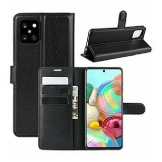 Samsung A81 Hoesje Met Pasjeshouder Bookcase Zwart