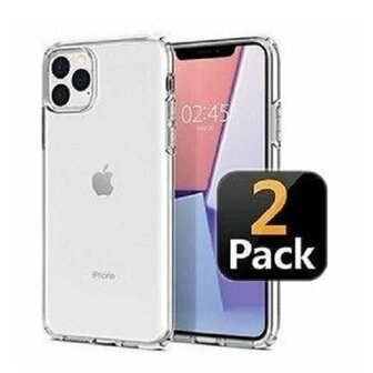 iPhone 12 Pro Hoesje Siliconen TPU Transparant 2 STUKS