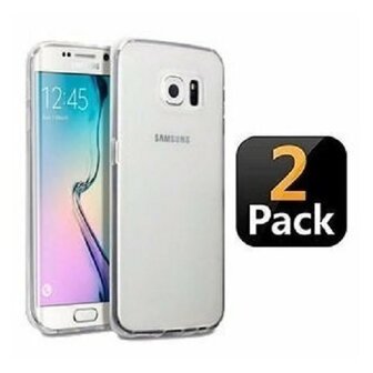 Samsung S6 EDGE PLUS 5.7 Hoesje TPU Siliconen Transparant 2 STUKS