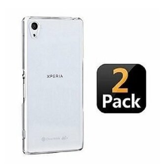 Sony Xperia Z2 Hoesje TPU Siliconen Transparant 2 STUKS