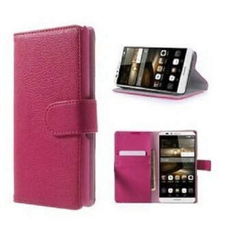 Huawei Mate 7 Hoesje Met Pasjeshouder Bookcase Roze