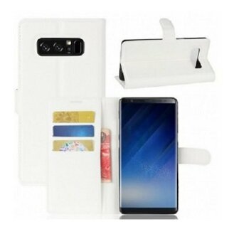 Samsung Note 8 Hoesje Met Pasjeshouder Bookcase Wit