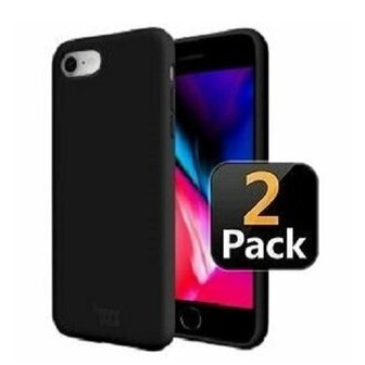 iPhone SE 2020 Hoesje TPU Siliconen Zwart 2 STUKS