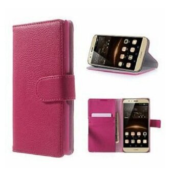 Huawei G8 Hoesje Met Pasjeshouder Bookcase Roze