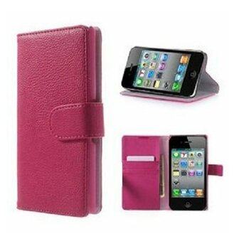 iPhone 4 4s Hoesje Met Pasjeshouder Bookcase Roze