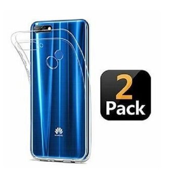 Huawei Y7 2018 Hoesje TPU Siliconen Transparant 2 STUKS