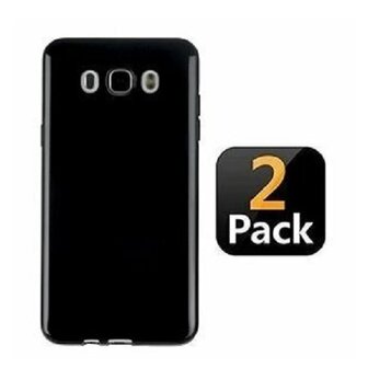 Samsung J7 2017 Hoesje TPU Siliconen Zwart 2 STUKS