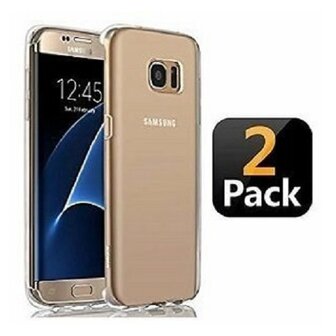 Samsung S7 EDGE Hoesje TPU Siliconen Transparant 2 STUKS