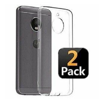 Motorola Moto E4 PLUS Hoesje TPU Siliconen Transparant 2 STUKS