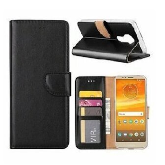 Motorola Moto E5 PLUS Hoesje Met Pasjeshouder Bookcase Zwart
