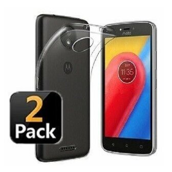 Motorola Moto C PLUS Hoesje TPU Siliconen Transparant 2 STUKS