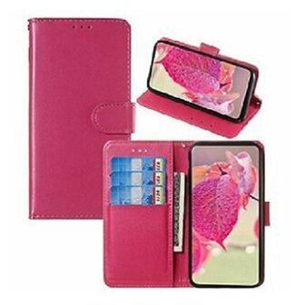 Samsung M20 Hoesje Met Pasjeshouder Bookcase Roze