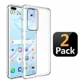 Huawei P40 Pro Hoesje TPU Siliconen Transparant 2 STUKS