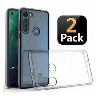 Motorola Moto G8 Power Hoesje TPU Siliconen Transparant 2 STUKS