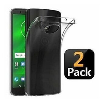 Motorola Moto G6 PLUS Hoesje TPU Siliconen Transparant 2 STUKS