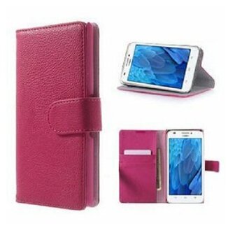 Huawei G620 Hoesje Met Pasjeshouder Bookcase Roze